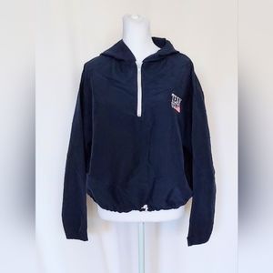 Team USA TSG Trends Sports Gear 1/4 Zip Hooded Cropped Windbreaker M / L Vintage
